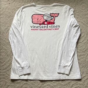 Vineyard Vines Happy Valentines Day Long Sleeve Graphic T- Large